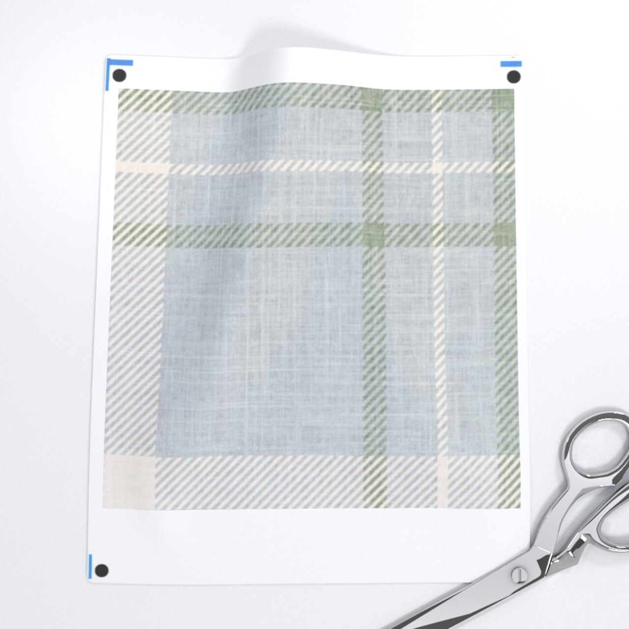Traditional Heritage Revival Blue Green Cottagecore Rustic Modern Farmhouse English Cottage French Country Style Plaid Classic Scandi Japandi Custom Printed Fabric by Spoonflower Various Fabrics by the Yard or Fat Quarter